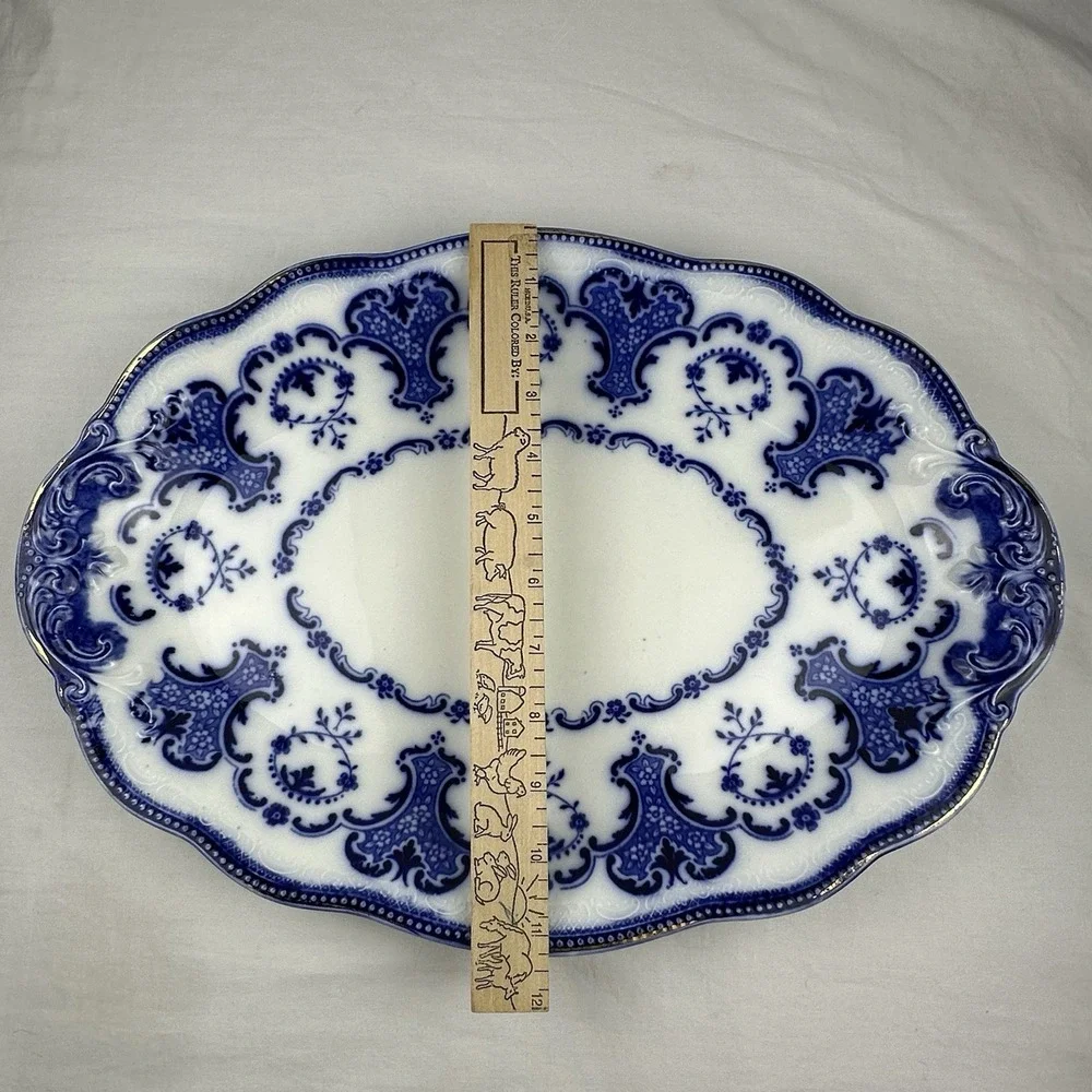 Antique Furnivals Lorne Flow Blue‎ Platter 16